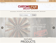 Tablet Screenshot of customcutdecor.com